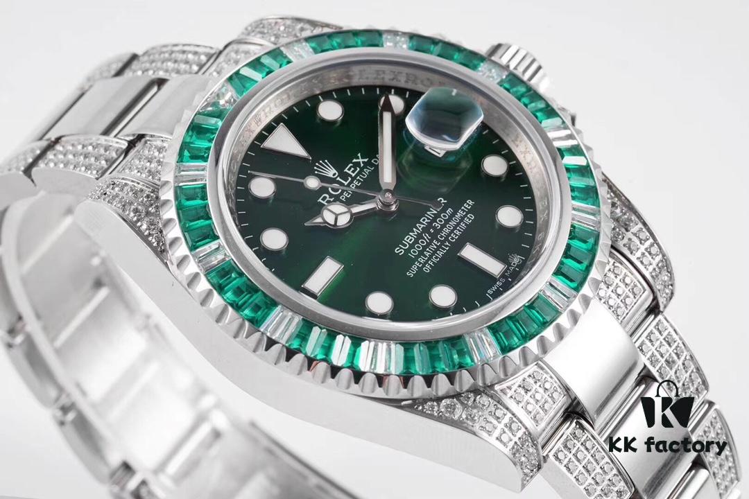 ROF Luxury Masterpiece, Rolex SUB Submariner Custom Bezel with Diamond Setting