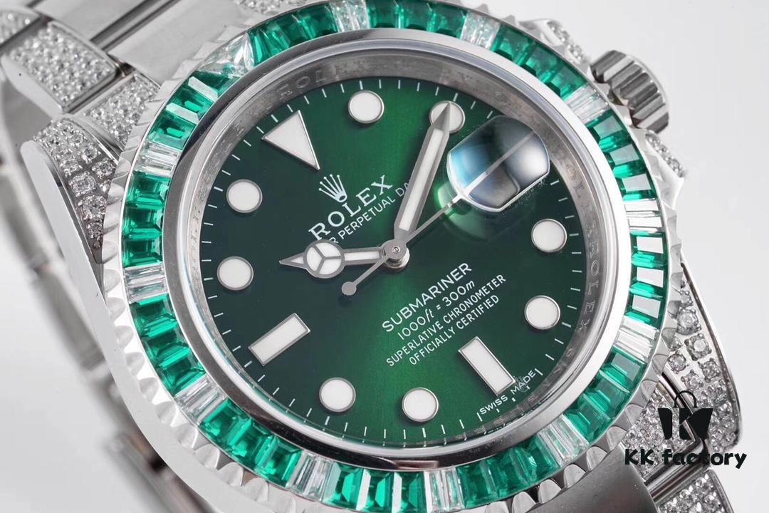 ROF Luxury Masterpiece, Rolex SUB Submariner Custom Bezel with Diamond Setting