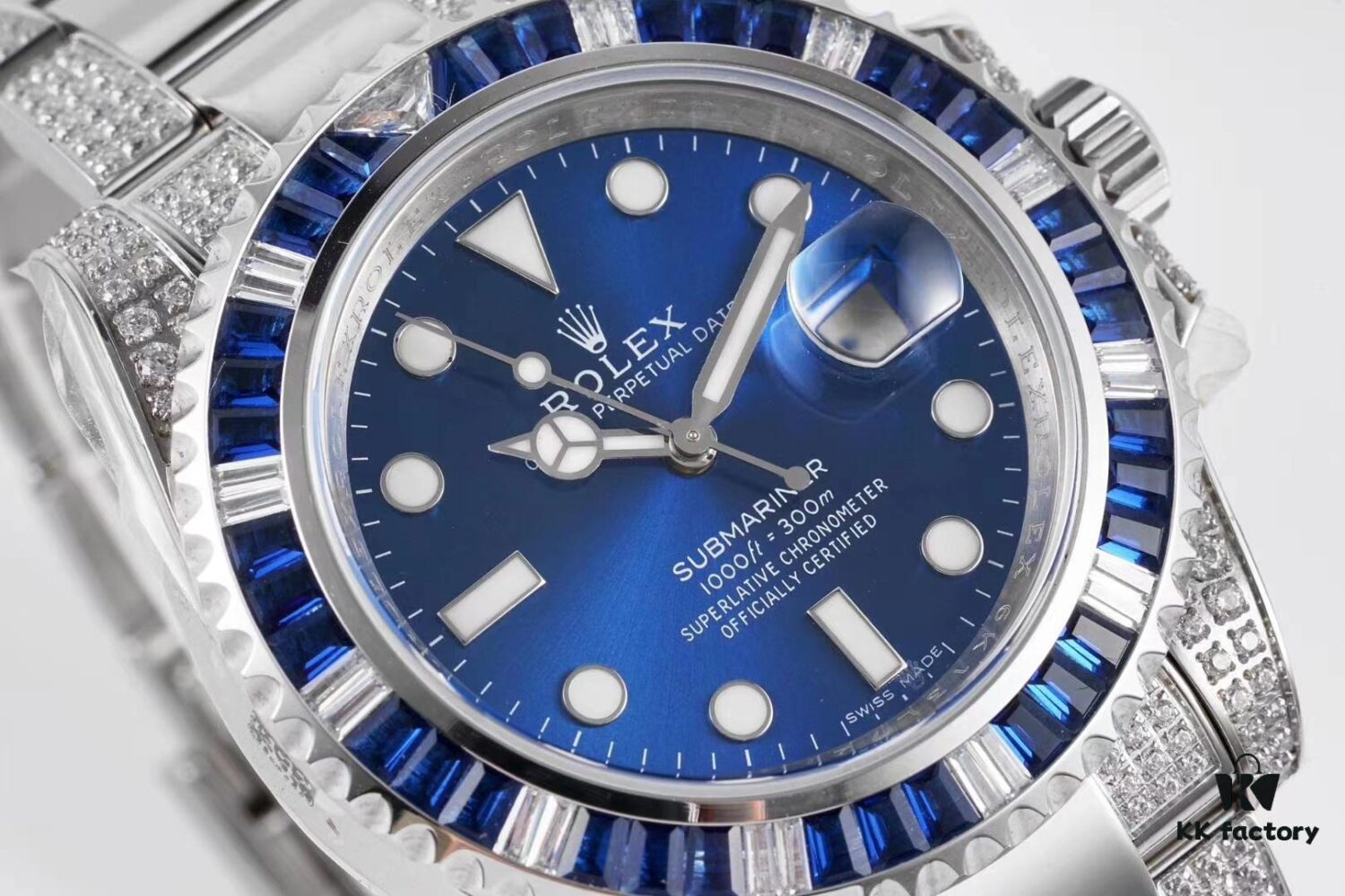 Rolex SUB Submariner Custom Bezel with Diamond Setting