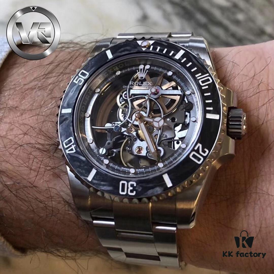 VR Factory Masterpiece! Radically Modified Rolex Submariner – The Legendary 'Sky Warrior' with Full Skeleton Design, Carbon Fiber Bezel, and Custom 3130 Movement Architecture
