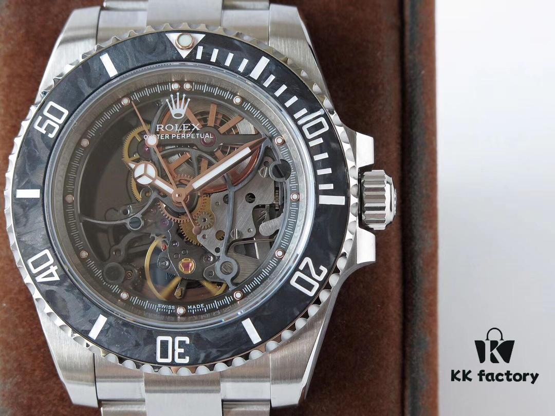 Hot Reservation! VR Factory's Masterpiece – The Legendary Modified Rolex Submariner with Full Skeleton Design, Carbon Fiber Bezel, and Custom Heavy-weight Rotor – Based on Rolex 116610, Featuring Fully Removable Dial and Stripped-down 3130 Movement for Complete Mechanical Visibility, Extremely Limited Production