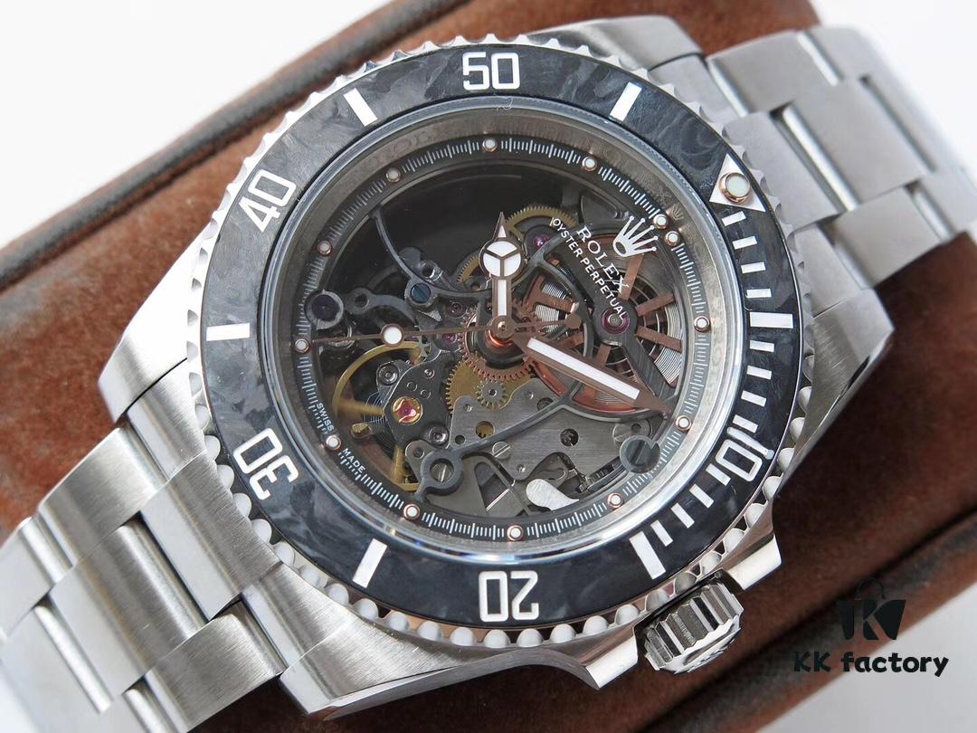 Hot Reservation! VR Factory's Masterpiece – The Legendary Modified Rolex Submariner with Full Skeleton Design, Carbon Fiber Bezel, and Custom Heavy-weight Rotor – Based on Rolex 116610, Featuring Fully Removable Dial and Stripped-down 3130 Movement for Complete Mechanical Visibility, Extremely Limited Production