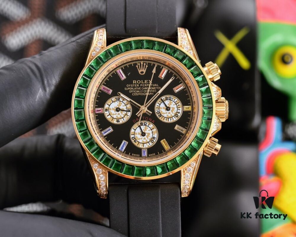 ROLEX Daytona Series Automatic Mechanical Watch with Stainless Steel Case, 43mm Size, Coated Glass, Stainless Steel Bracelet, Original Clasp