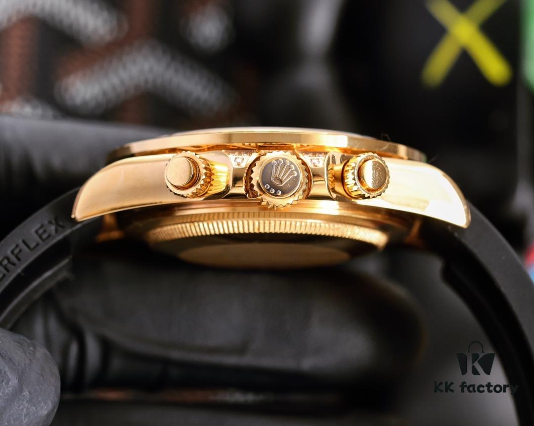 ROLEX Daytona Series Automatic Mechanical Watch with Stainless Steel Case, 43mm Size, Coated Glass, Stainless Steel Bracelet, Original Clasp