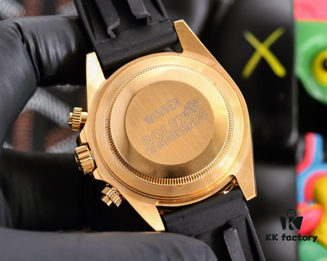 ROLEX Daytona Series Automatic Mechanical Watch with Stainless Steel Case, 43mm Size, Coated Glass, Stainless Steel Bracelet, Original Clasp