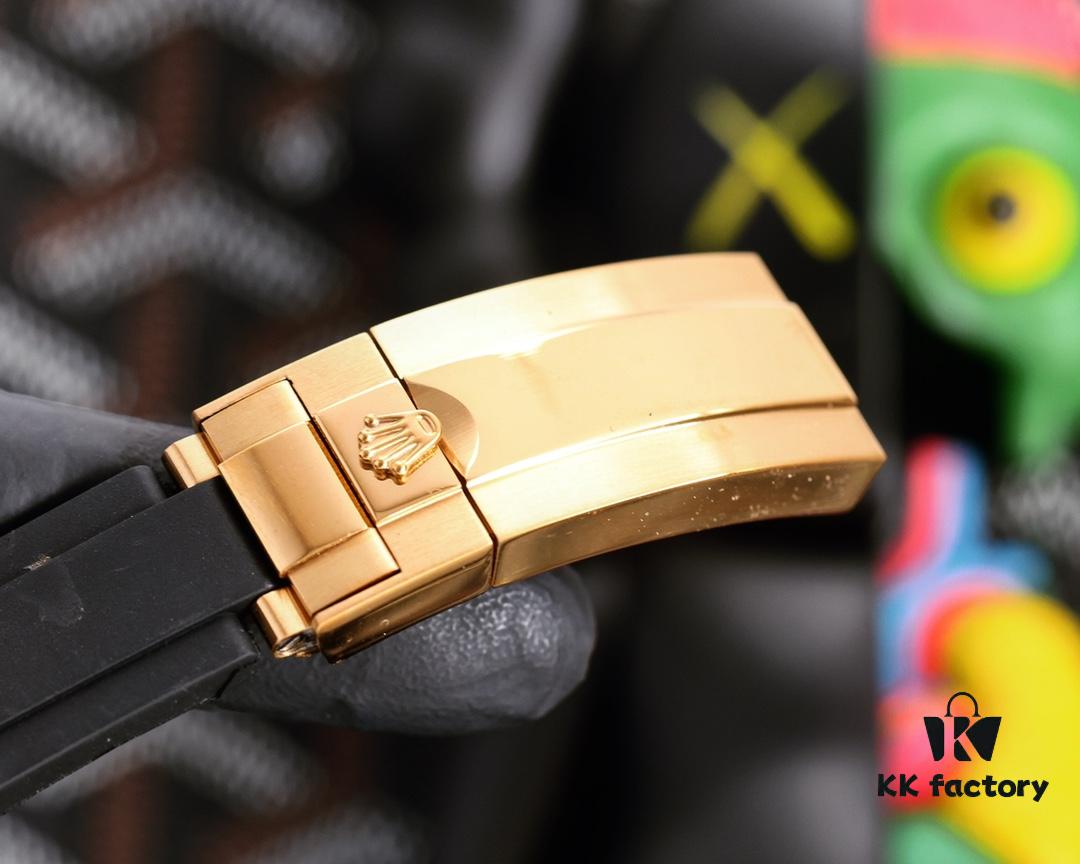 ROLEX Daytona Series Automatic Mechanical Watch with Stainless Steel Case, 43mm Size, Coated Glass, Stainless Steel Bracelet, Original Clasp