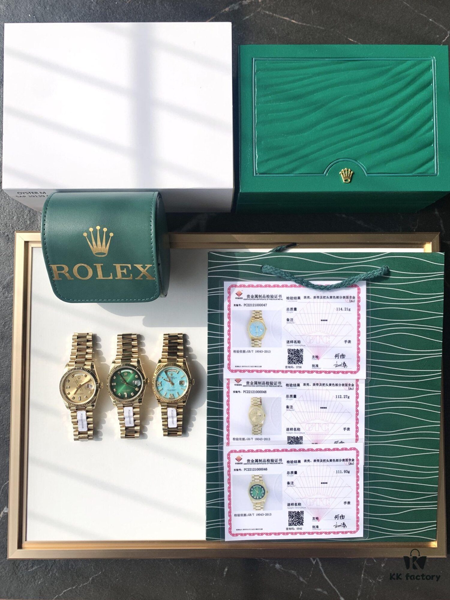 Rolex Day-Date Model - End of 2022 Ultimate Release! Three Colors Available: Smoked Gradient Green, Champagne Gold, Turquoise