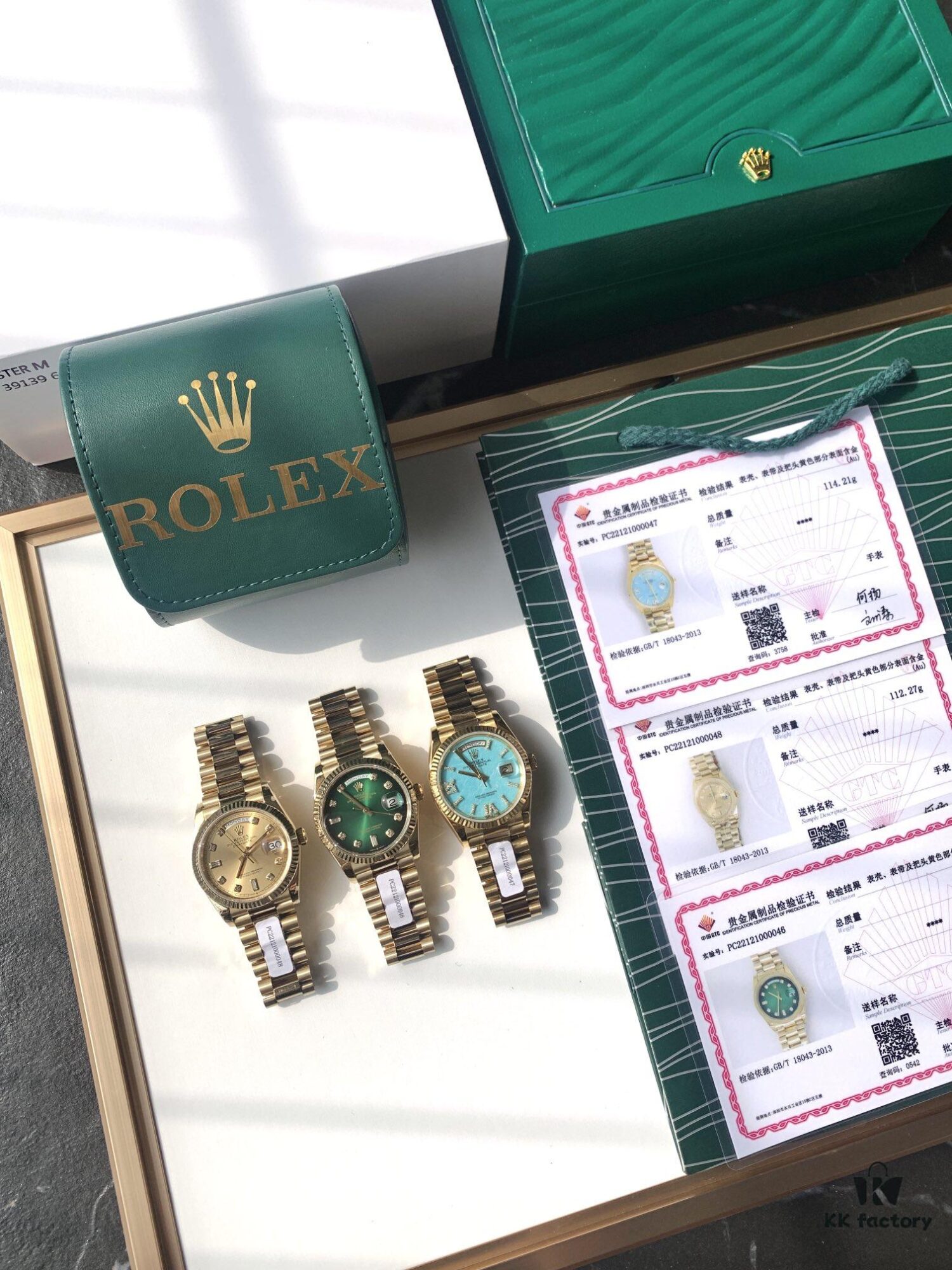 Rolex Day-Date Model - End of 2022 Ultimate Release! Three Colors Available: Smoked Gradient Green, Champagne Gold, Turquoise