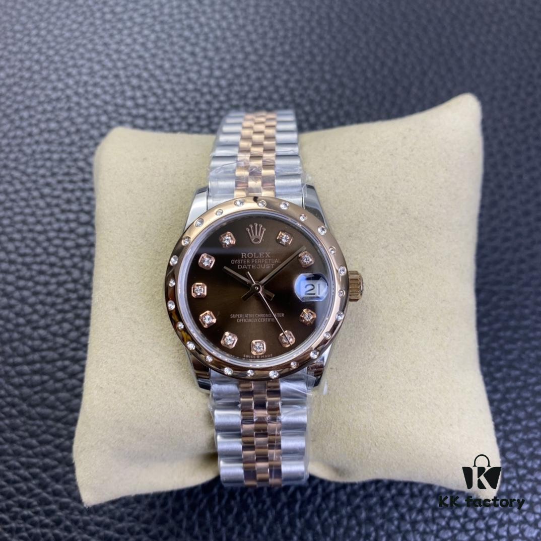 Rolex Ladies Datejust 31 Series Six Chocolate Dial with Diamonds