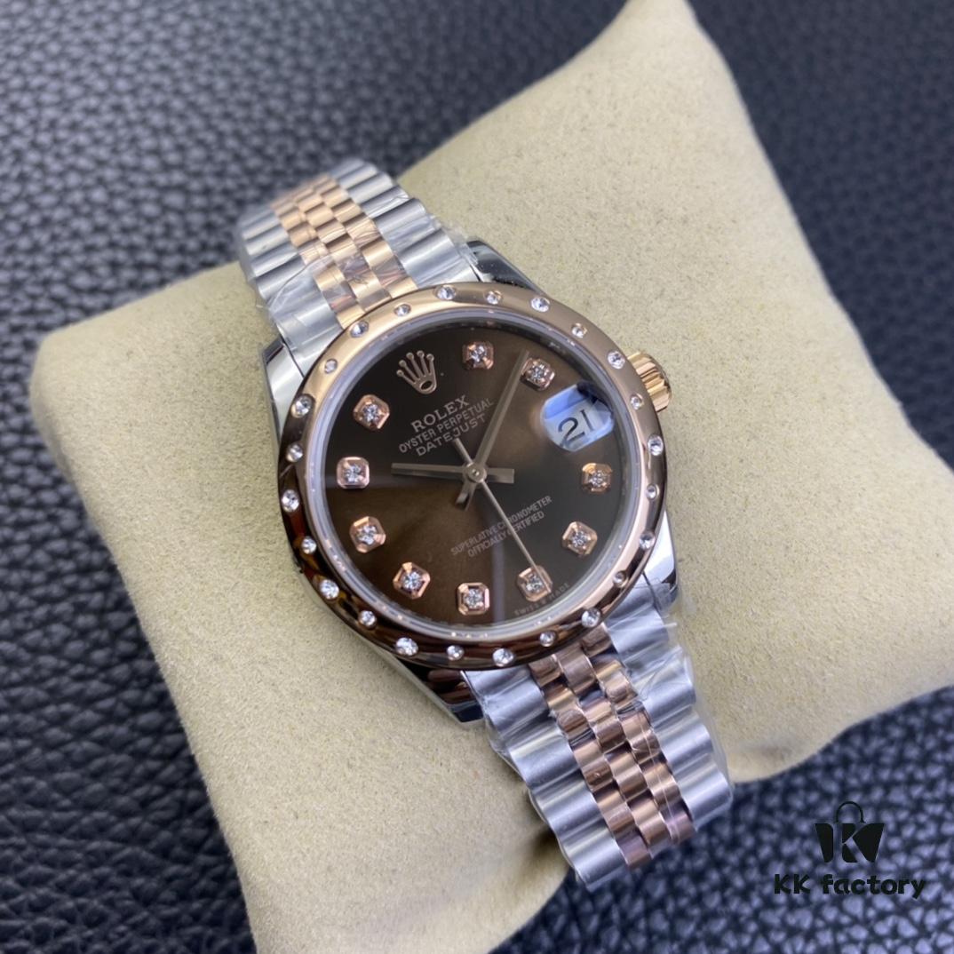 Rolex Ladies Datejust 31 Series Six Chocolate Dial with Diamonds