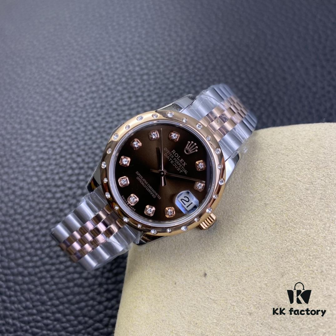 Rolex Ladies Datejust 31 Series Six Chocolate Dial with Diamonds