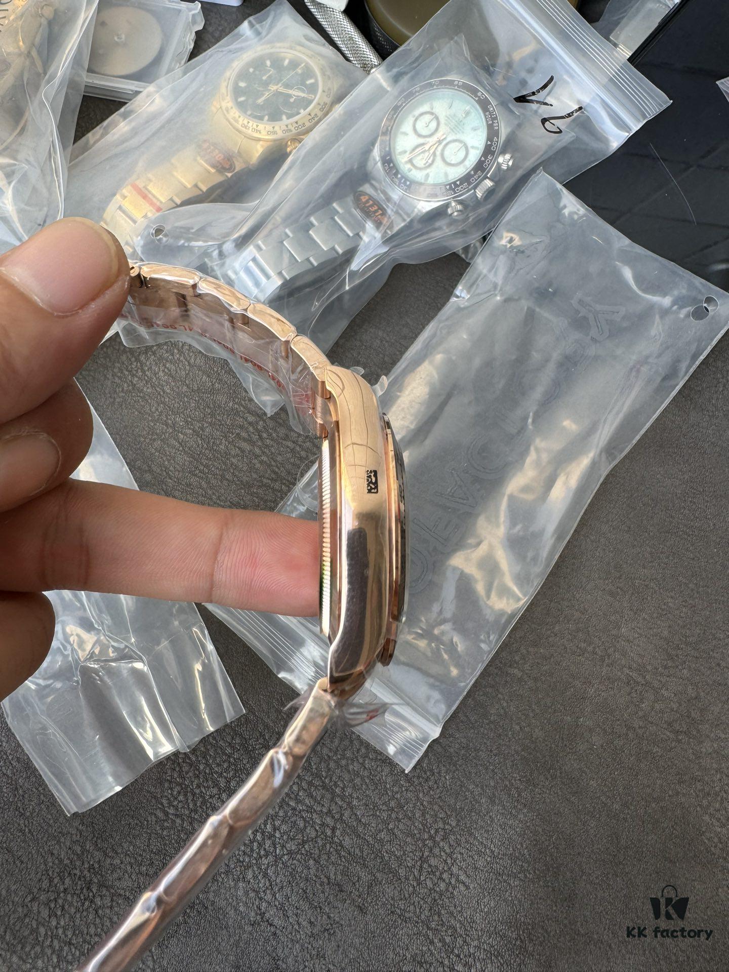 QF Counterweight Rose Gold Dial 4130 Movement