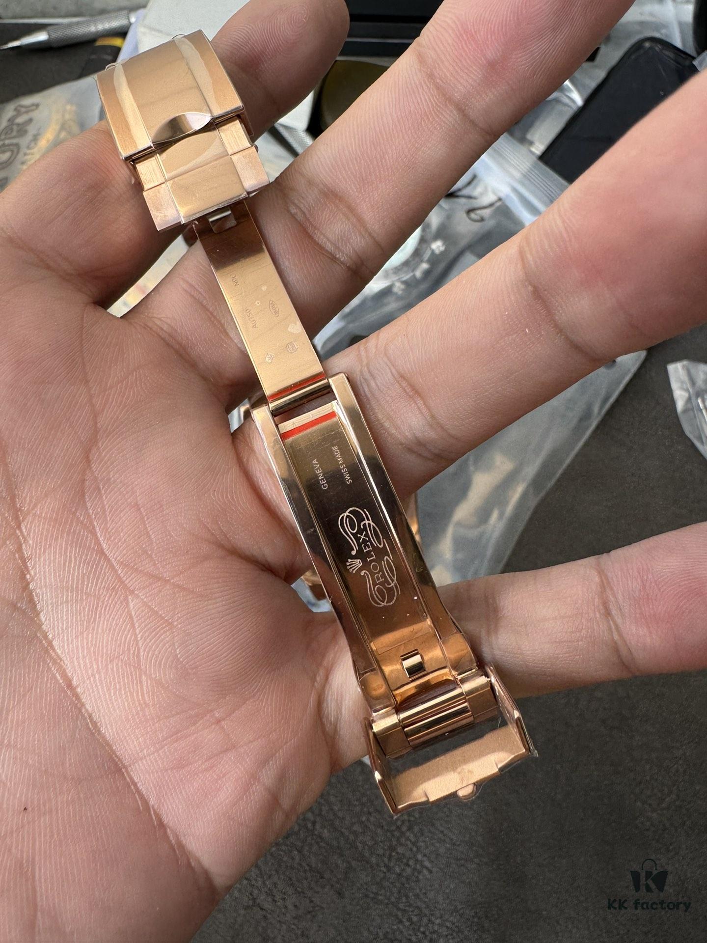 QF Counterweight Rose Gold Dial 4130 Movement