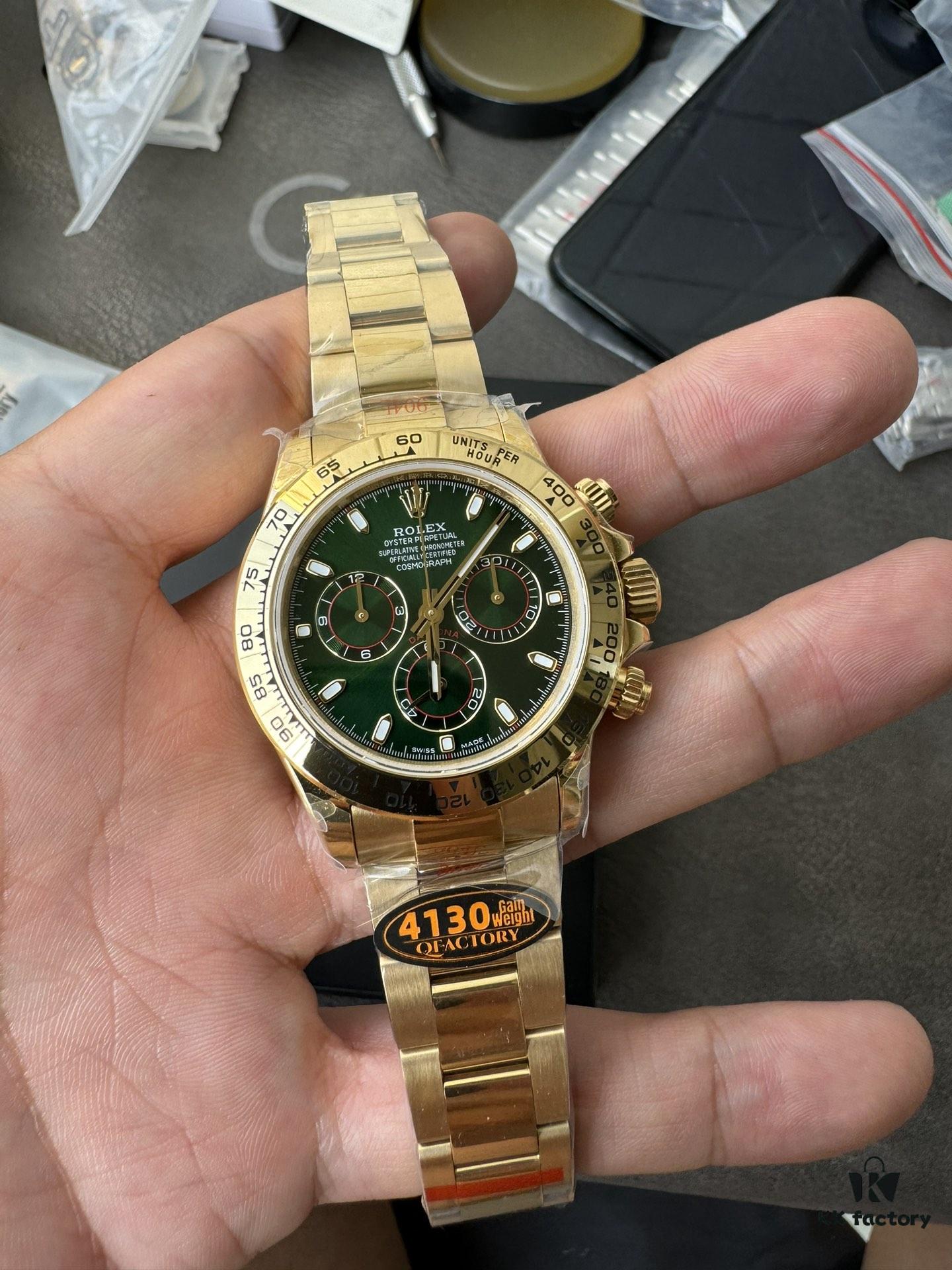 QF Counterweight Green Goldy 4130 Movement