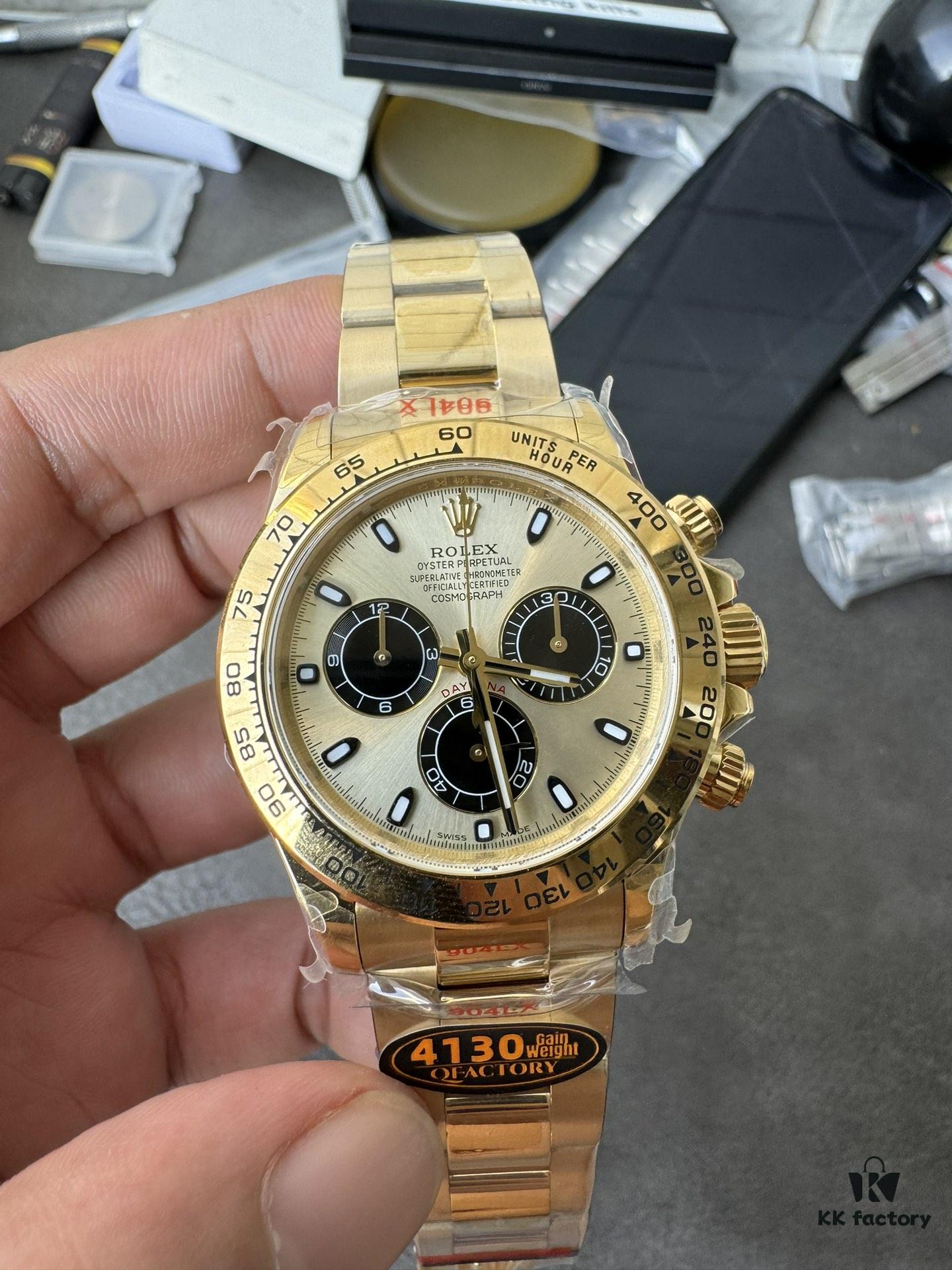 QF Counterweight Gold Dial 4130 Movement