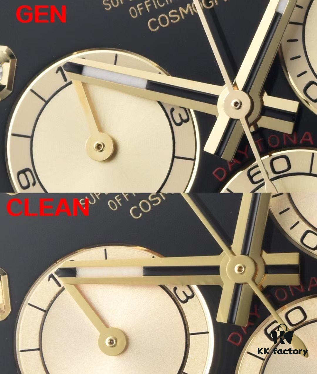 Authentic vs Fake Comparison 🔥🔥🔥 CLEAn Factory / C-Factory 126503 with 4131 Movement, Two-Tone Black 'Noodle' Dial with Diamond Markers or Two-Tone Black Diamond Dial (Moissanite)