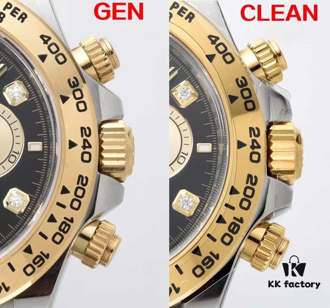 Authentic vs Fake Comparison 🔥🔥🔥 CLEAn Factory / C-Factory 126503 with 4131 Movement, Two-Tone Black 'Noodle' Dial with Diamond Markers or Two-Tone Black Diamond Dial (Moissanite)