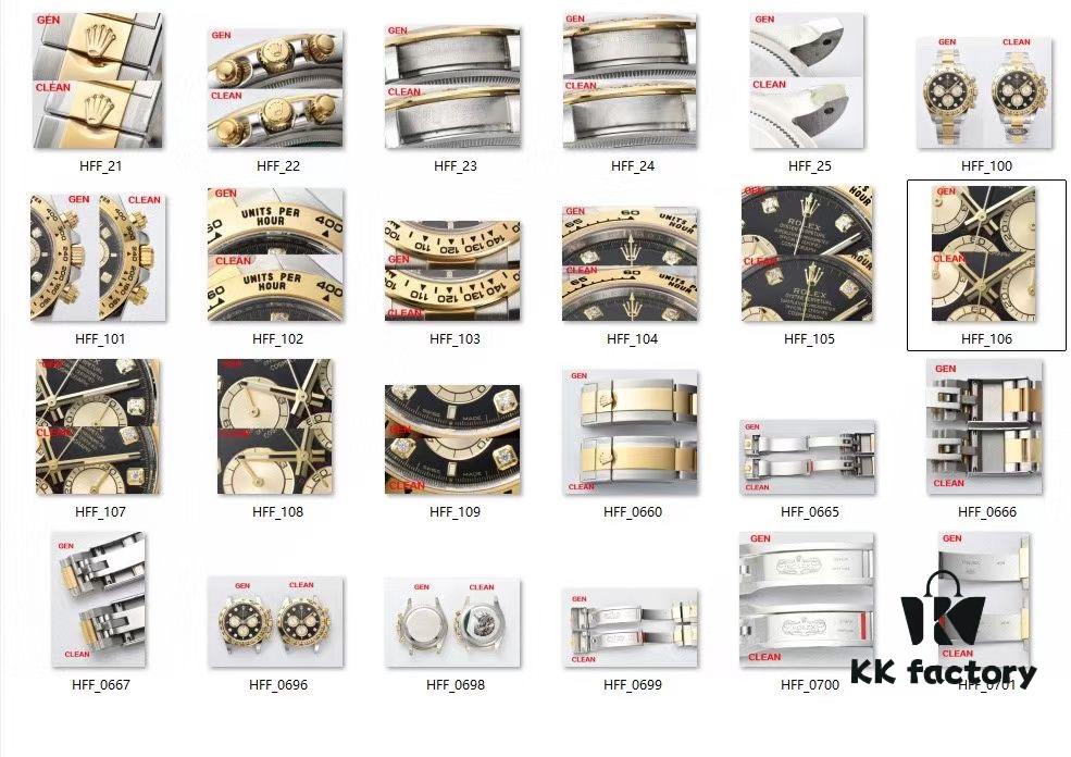 Authentic vs Fake Comparison 🔥🔥🔥 CLEAn Factory / C-Factory 126503 with 4131 Movement, Two-Tone Black 'Noodle' Dial with Diamond Markers or Two-Tone Black Diamond Dial (Moissanite)