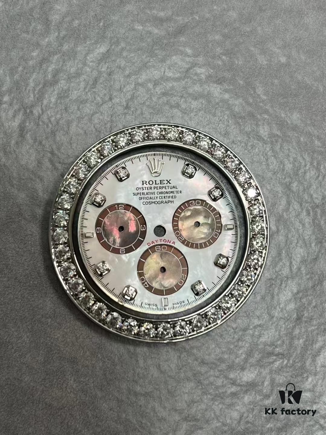 RB New Mother-of-Pearl Dial with 'Di' Character, Compatible with New 4131 Movement, Also Fits Previous 4130 and 4801 Movements, Available with Bezel, Moissanite Bezel Option