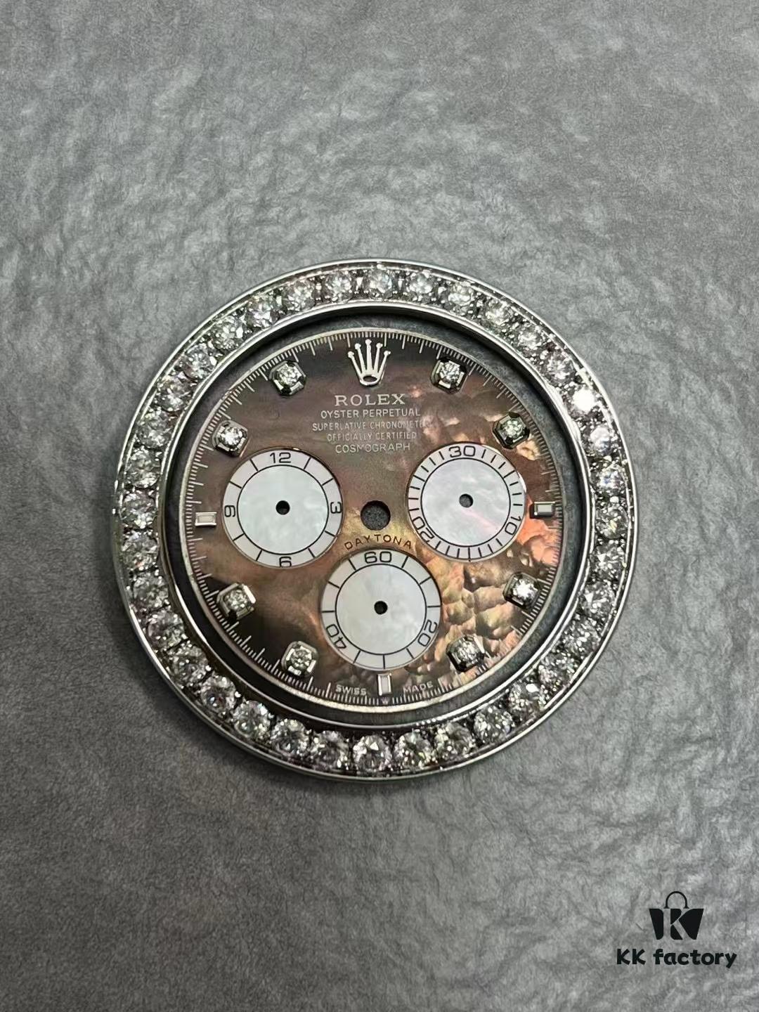 RB New Mother-of-Pearl Dial with 'Di' Character, Compatible with New 4131 Movement, Also Fits Previous 4130 and 4801 Movements, Available with Bezel, Moissanite Bezel Option