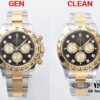 Clean Factory / C Factory 126503 with 4131 Movement, Two-Tone Gold Black Dial Diamond Markers (Moissanite)