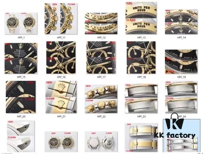 Clean Factory / C Factory 126503 with 4131 Movement, Two-Tone Gold Black Dial Diamond Markers (Moissanite)