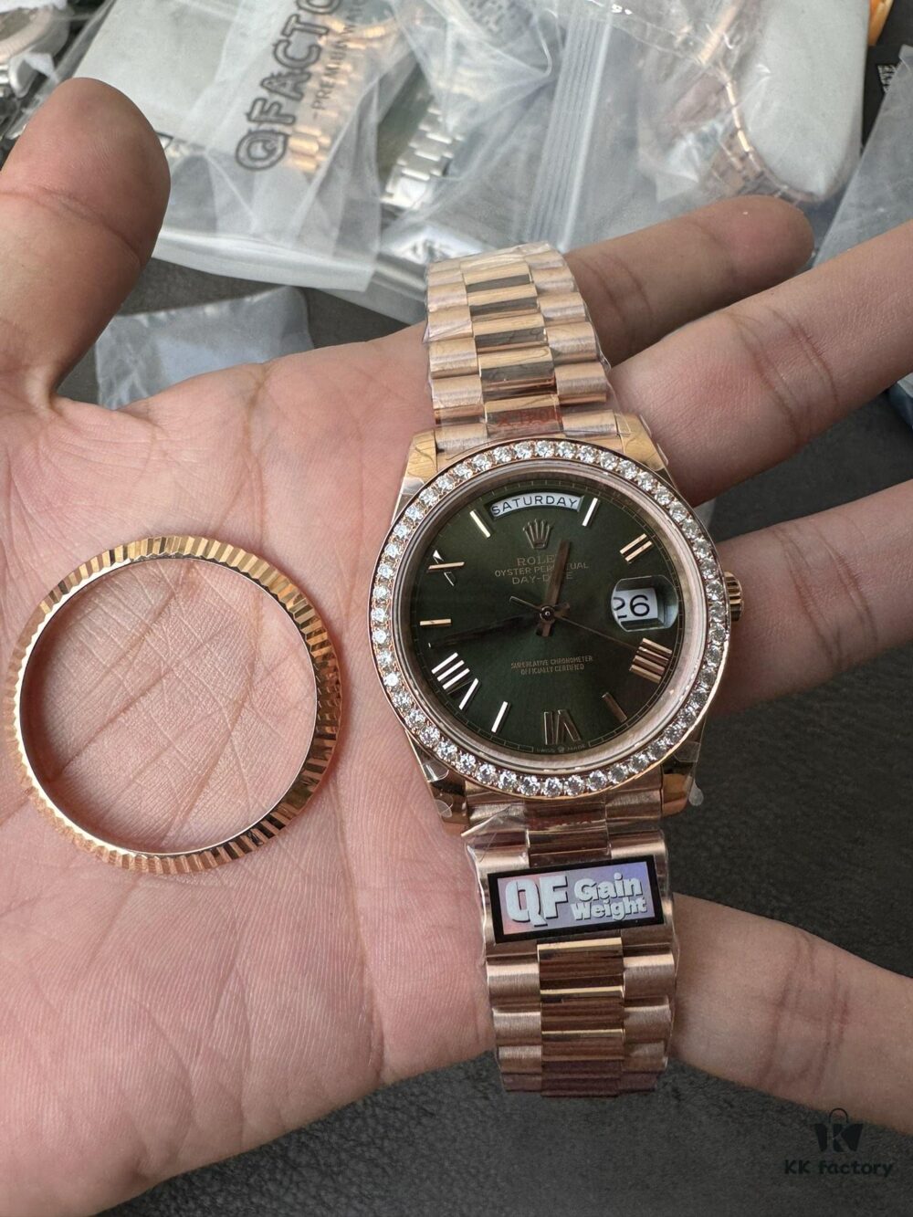 QF Counterweight DD Modified Moissanite Bezel