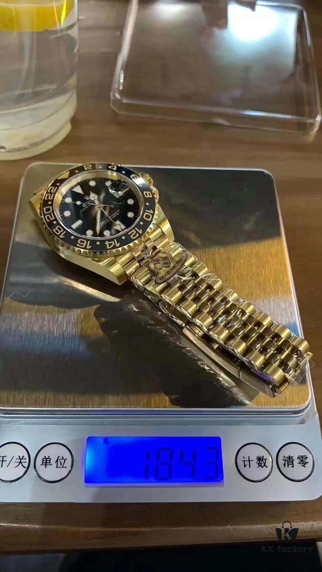 Gold Factory Dog Factory Upgraded V2 Top Version Weighted Greenwich 18K Gold Edition, Non-Peeling, Non-Fading, Maintains Original Thickness