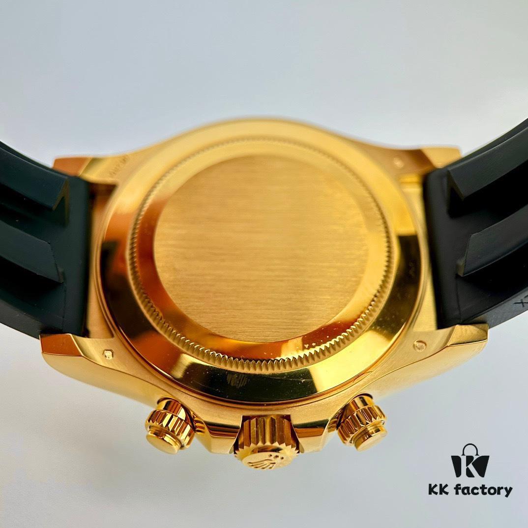 Gold/Dog Factory Rolex Daytona Gold Tone with Weight Matching, Over 146g, Equipped with Dan Dong 4130 Movement