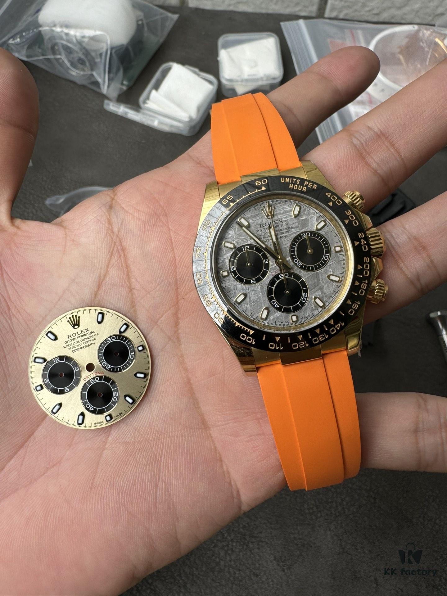 Clean Gold Di Modified RB Meteorite Disc with Gold-Plated Back and Orange Replacement Tape