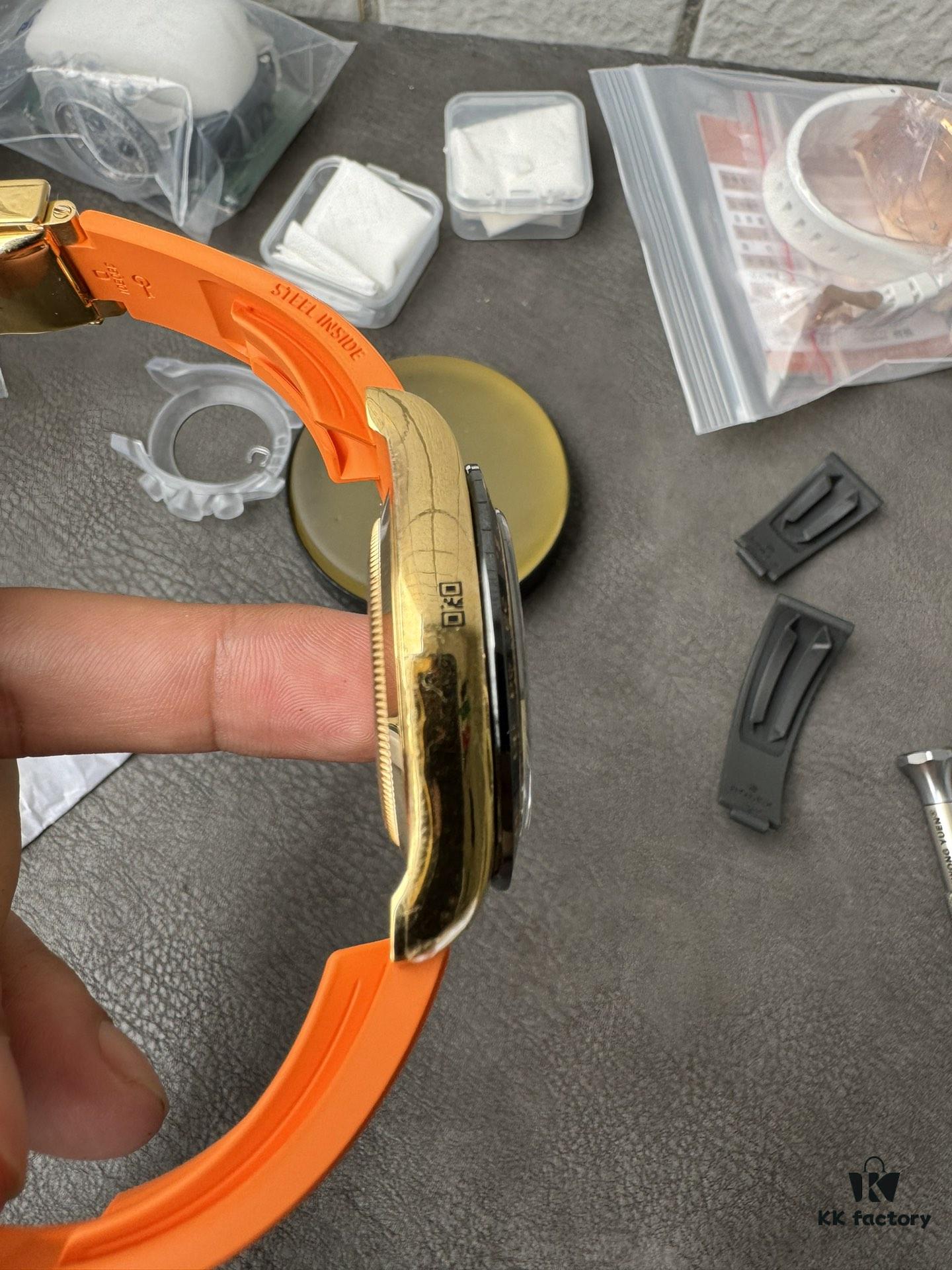 Clean Gold Di Modified RB Meteorite Disc with Gold-Plated Back and Orange Replacement Tape