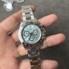C Factory New Model 4131, Ice Blue Dial with Diamond Markings, Transparent Case Back