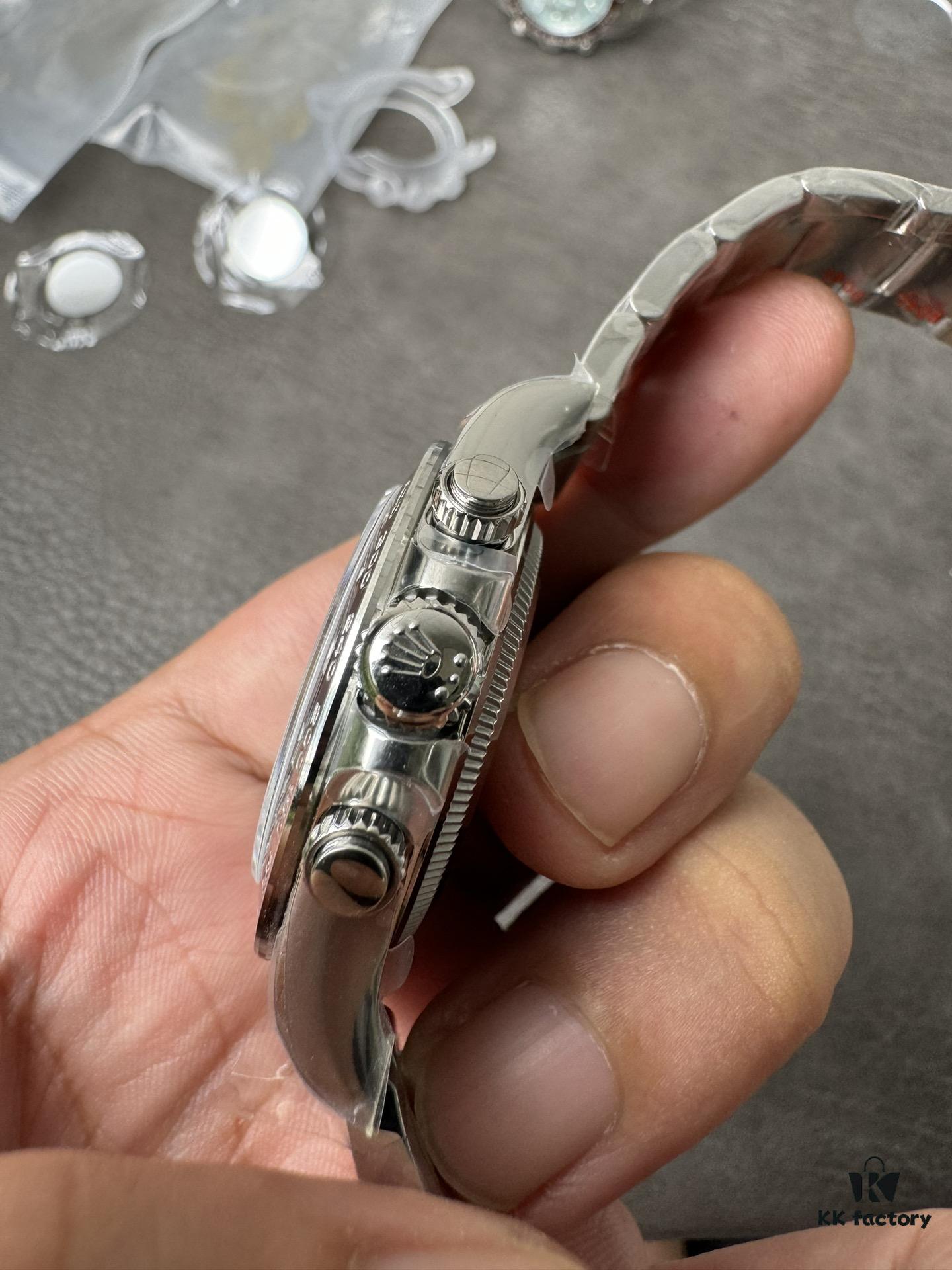 C Factory New Model 4131, Ice Blue Dial with Diamond Markings, Transparent Case Back