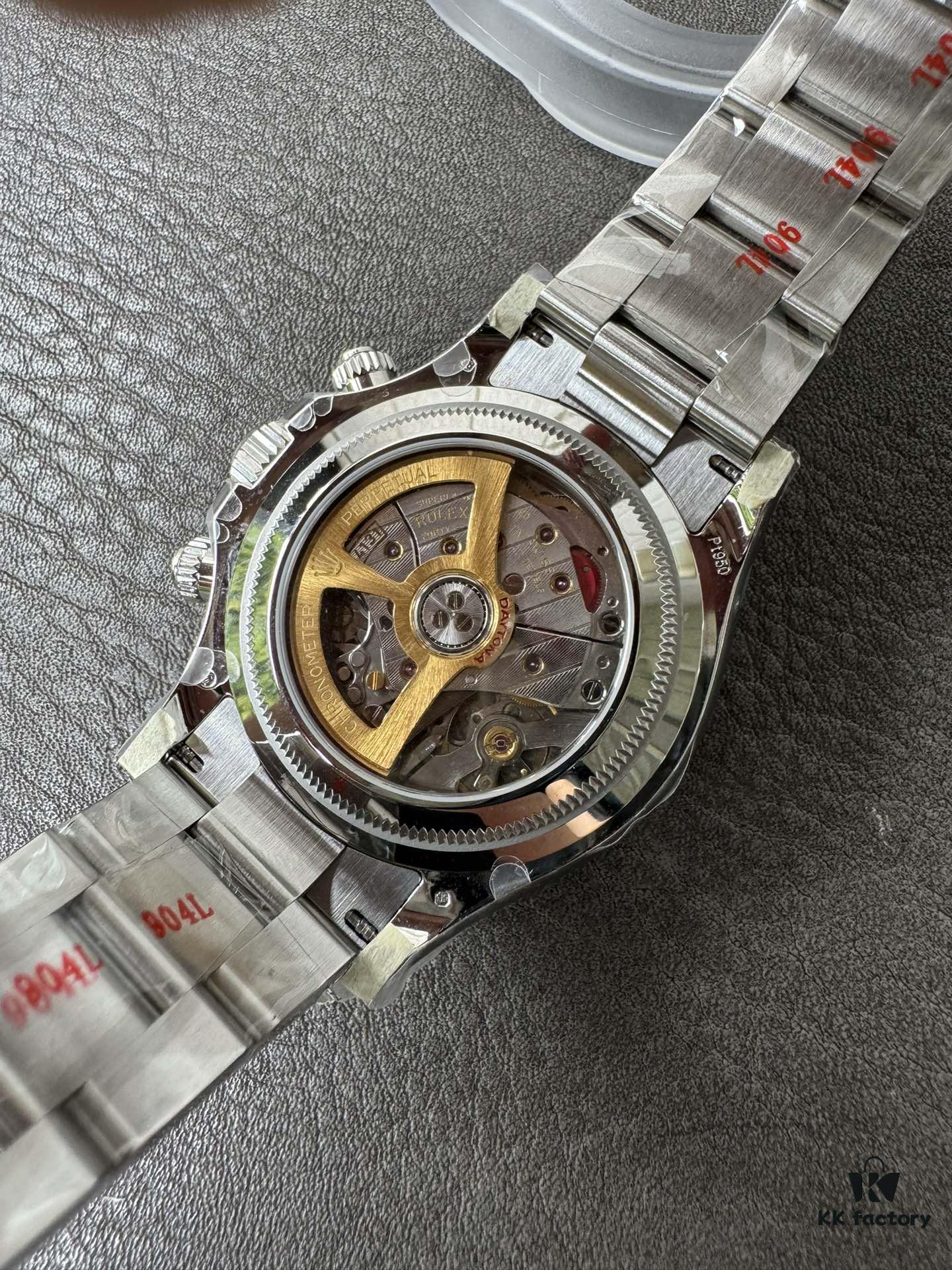 C Factory New Model 4131, Ice Blue Dial with Diamond Markings, Transparent Case Back