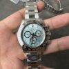 C Factory New Arrival 4131 Ice Blue Dial with Engraving, Transparent Case Back