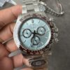 C Factory New Arrival 4131 Ice Blue Dial with Engraving, Transparent Case Back