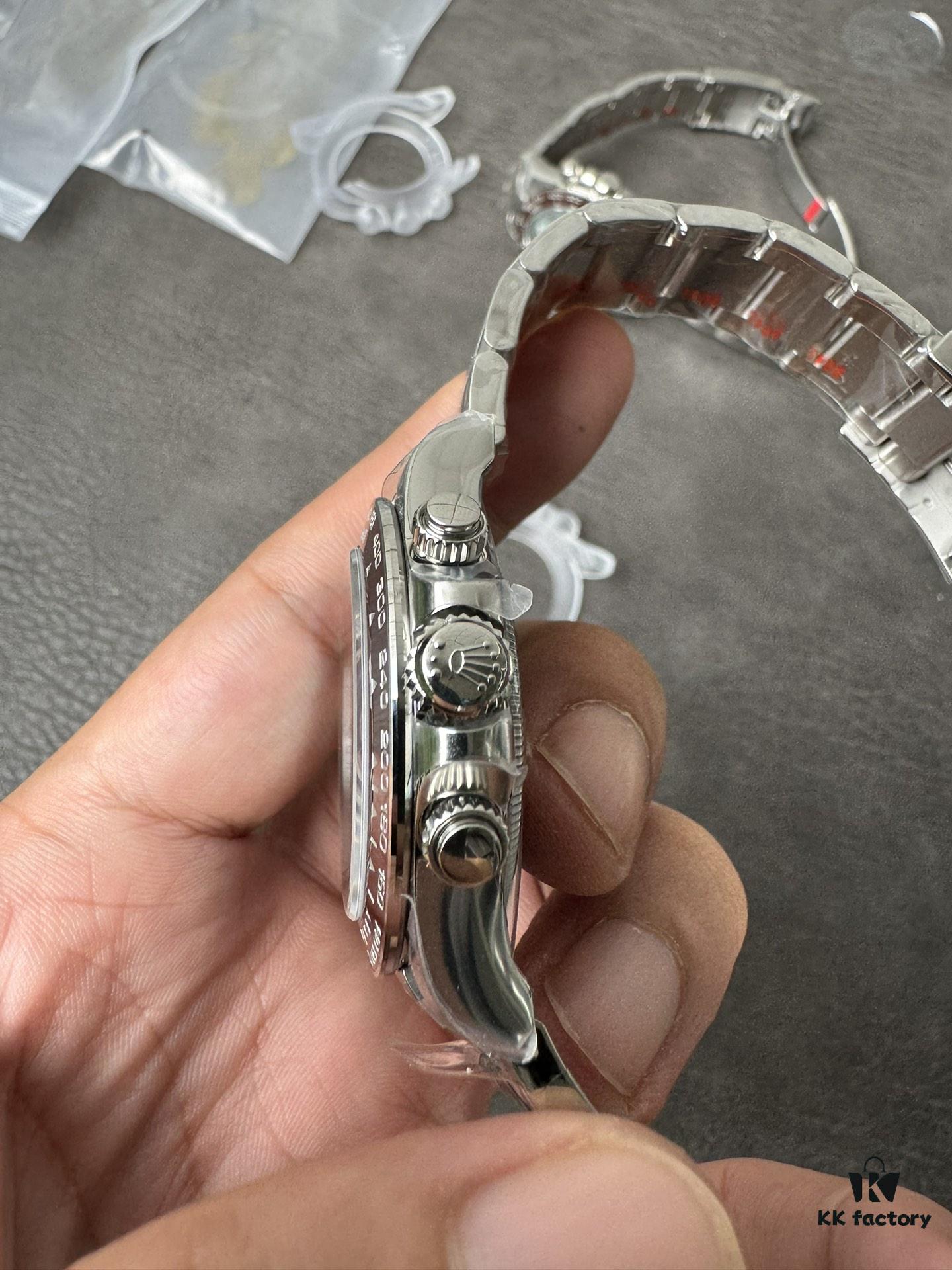 C Factory New Arrival 4131 Ice Blue Dial with Engraving, Transparent Case Back