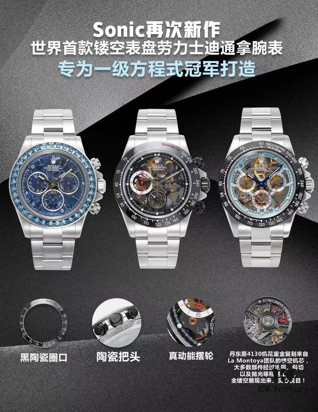 Sonic Modified Openwork Daytona Arrived: The World's First Openface Rolex Daytona Watch