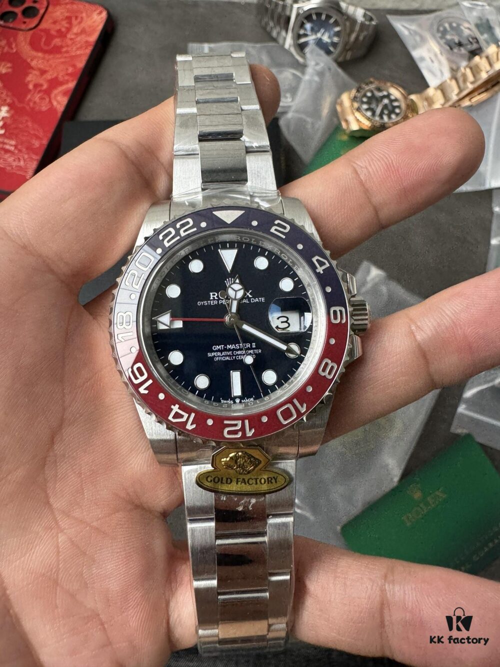 Gold Factory Dog Factory Upgrade V2 Top Version Weighted Greenwich 18K Gold Edition No Peeling No Fading