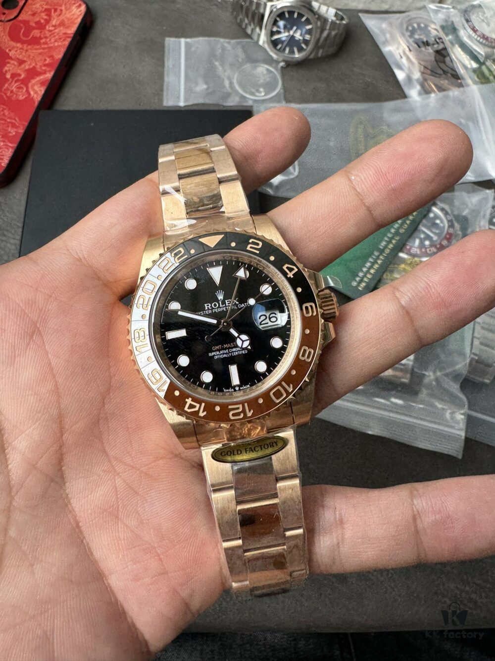 Gold Factory Dog Factory Upgrade V2 Top Version Weighted Greenwich 18K Gold Edition No Peeling No Fading