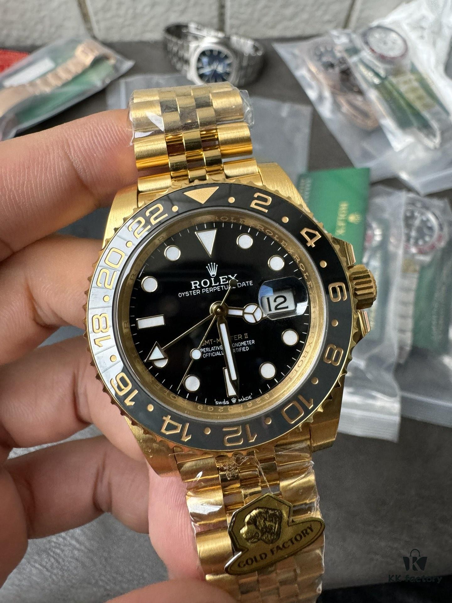 Gold Factory Dog Factory Upgrade V2 Top Version Weighted Greenwich 18K Gold Edition No Peeling No Fading