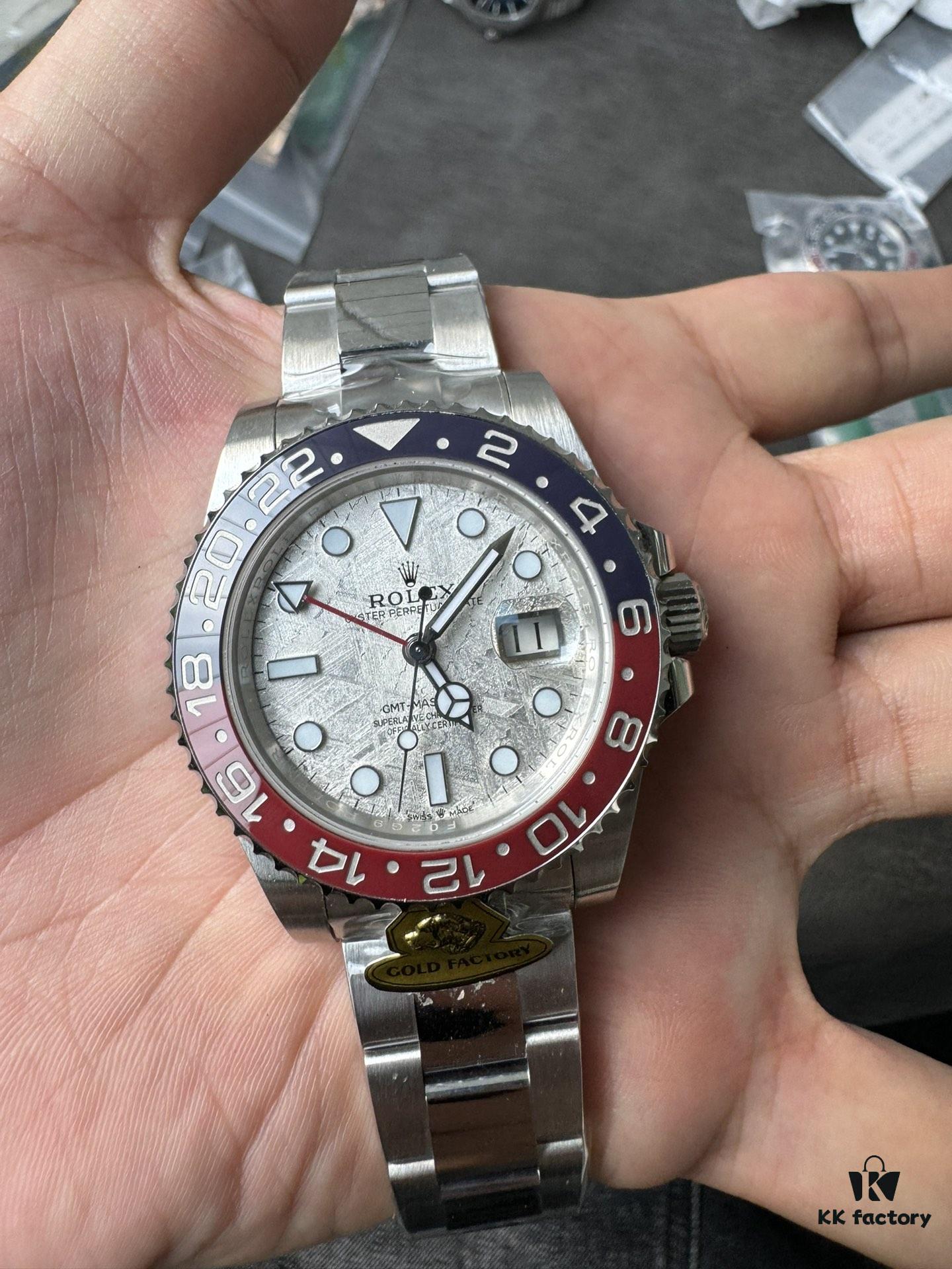 Gold Factory Dog Factory Upgrade V2 Top Version Weighted Greenwich 18K Gold Plated Watch, Not Peeling or Fading