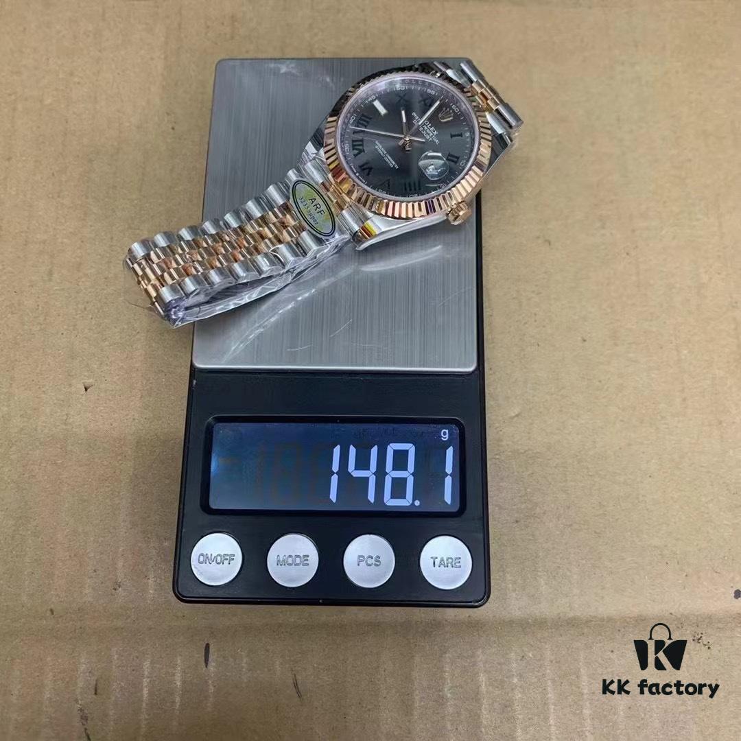 Two-Tone Weighted Oyster Bracelet, Yellow Gold and Rose Gold Three-Piece Five-Piece Strap, 3235 Movement