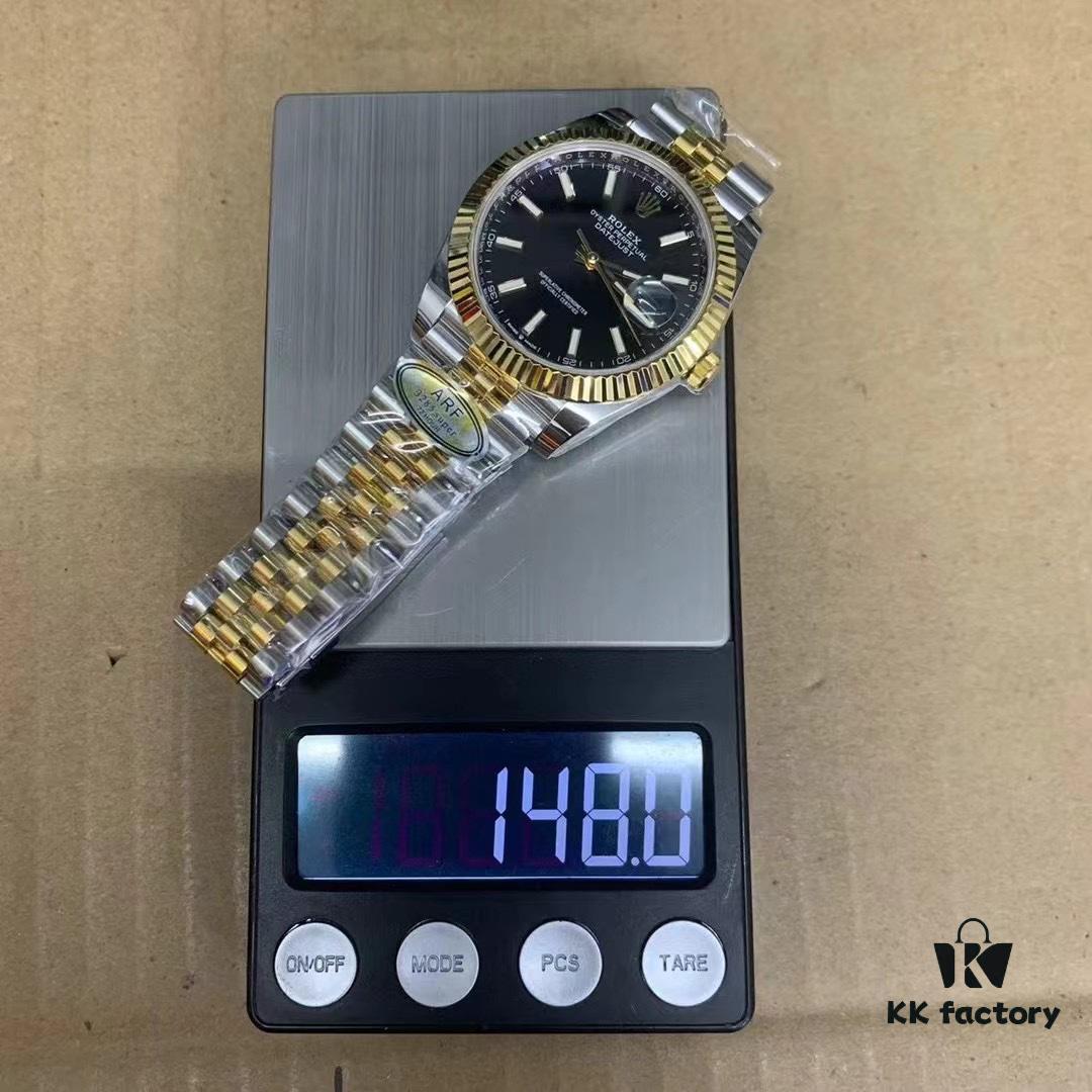 Two-Tone Weighted Oyster Bracelet, Yellow Gold and Rose Gold Three-Piece Five-Piece Strap, 3235 Movement