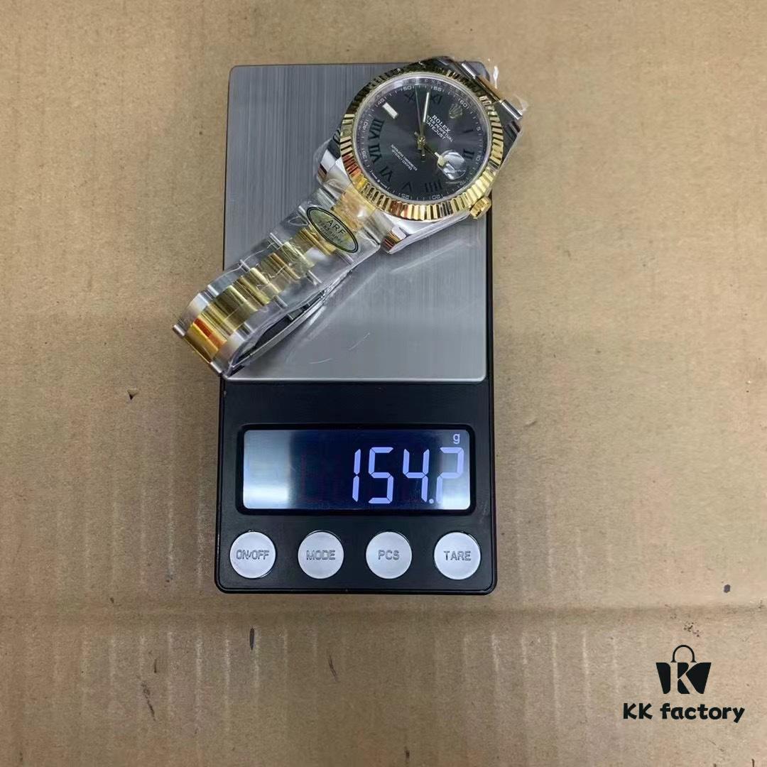 Two-Tone Weighted Oyster Bracelet, Yellow Gold and Rose Gold Three-Piece Five-Piece Strap, 3235 Movement