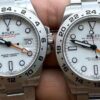 Explorer II 226570 Natural Light Authentic vs Fake Comparison