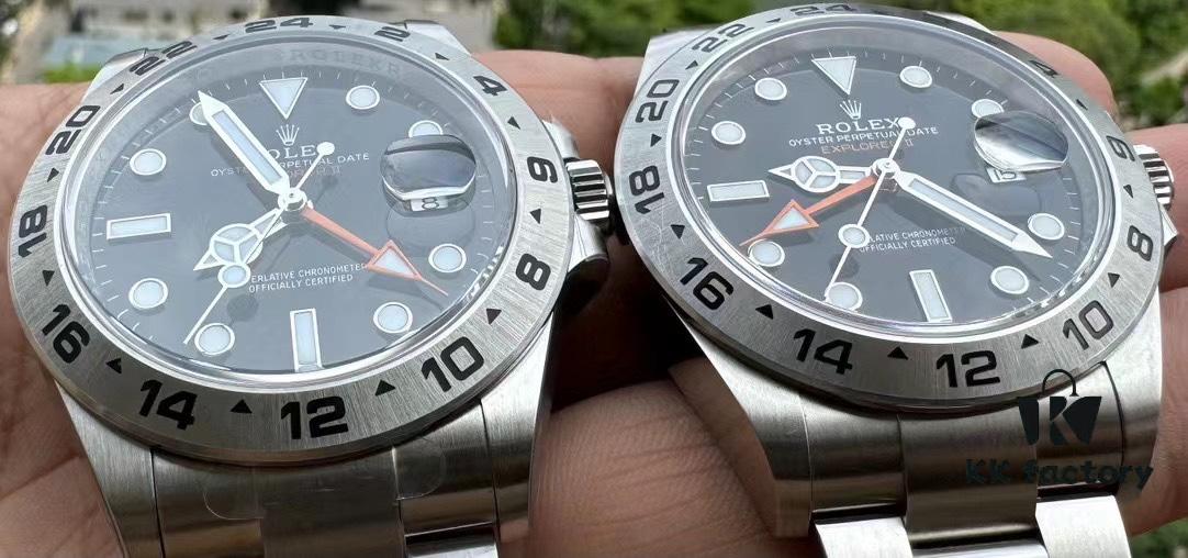 Explorer II 226570 Natural Light Authentic vs Fake Comparison