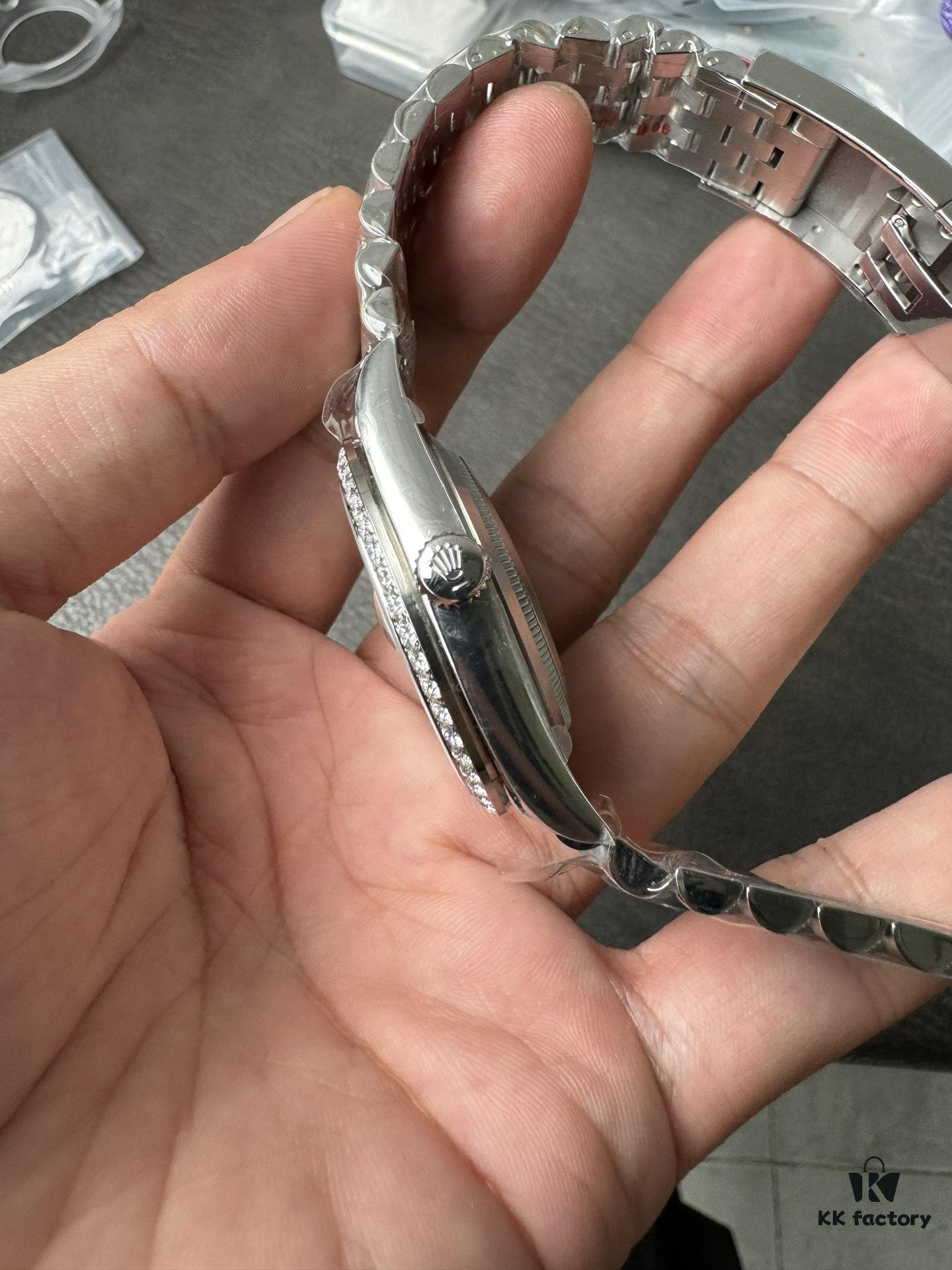 Clean 41 Mother-of-Pearl Dial with Modified Moissanite Bezel