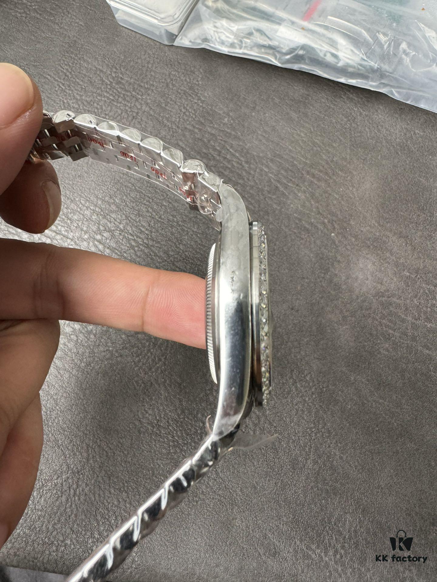 Clean 41 Mother-of-Pearl Dial with Modified Moissanite Bezel