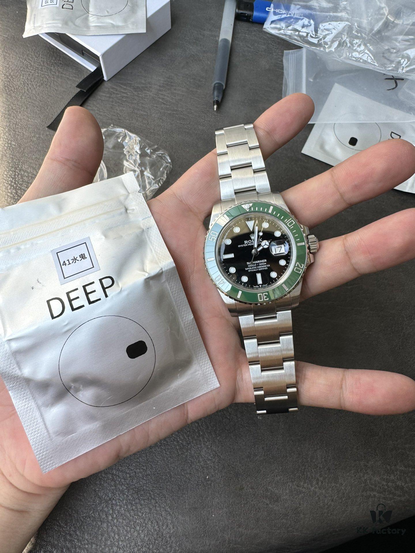 VS 41 Green Hulk Submariner with High-Transparency Glass and Secondary Bevel Polishing